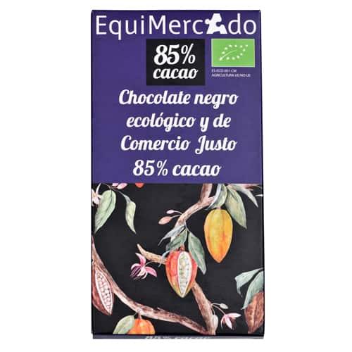 CHOCOLATE NEGRO 85% EQUIMERCADO (80 gr)