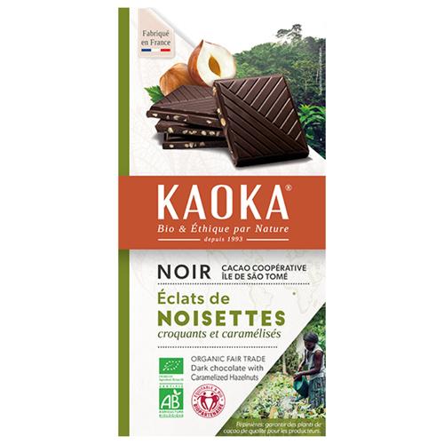 CHOCOLATE KAOKA CON AVELLANA CARAMELIZADA 66% cacao (100 gr)