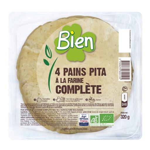 PAN DE PITA INTEGRAL Bien (4 und; 320 g)