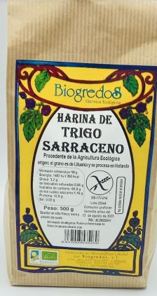 HARINA DE TRIGO SARRACENO SIN GLUTEN Biogredos (500 gr)