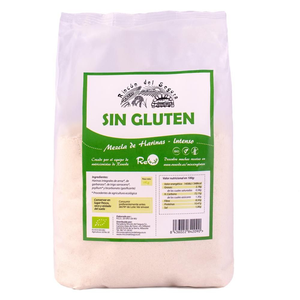 MEZCLA INTENSA DE HARINA SIN GLUTEN ARROZ GARBANZO SARRACENO Rincón del Segura (5 kg)