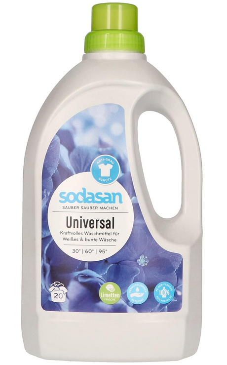 DETERGENTE LIQUIDO LAVADORA UNIVERSAL Sodasan (1,5 L)