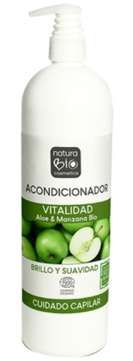 ACONDICIONADOR VITALIDAD ALOE VERA Y MANZANA Naturabio (500 ml)