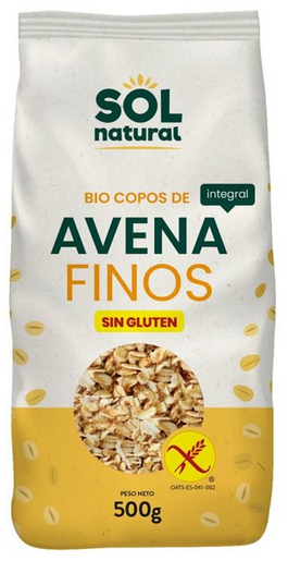 COPOS DE AVENA FINOS SIN GLUTEN Sol Natural (500 g)