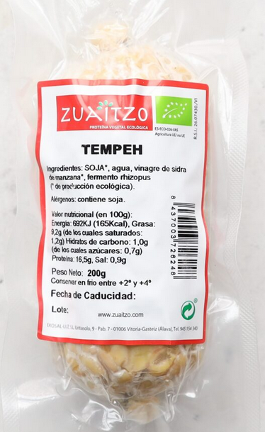 TEMPEH NATURAL Zuaitzo (200 gr)