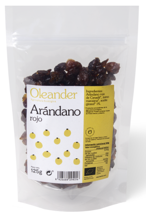 ARANDANO ROJO DESHIDRATADO Oleander (250 g)