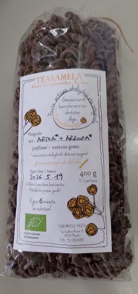 ESPIRALES DE MAÍZ Y ARROZ Txaramela Pasta (400 g)