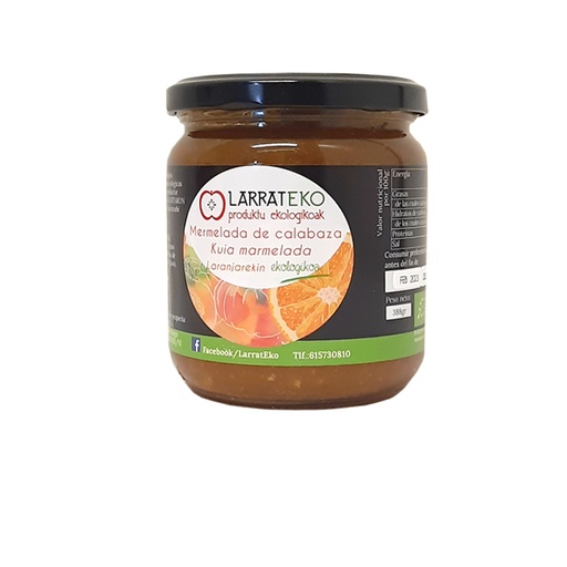 [2060100a] MERMELADA DE CALABAZA Y NARANJA Larrateko (388 gr)
