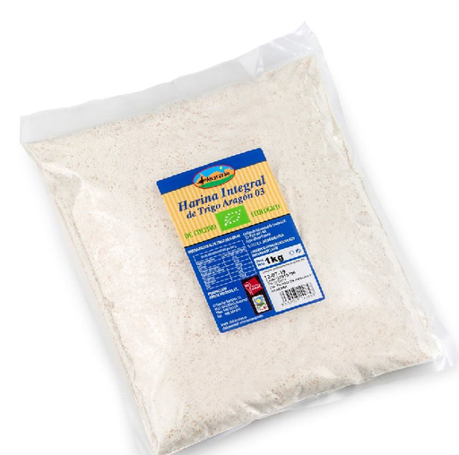 [2081021] HARINA INTEGRAL TRIGO  ARAGON-03 El Alcaraván (1 kg)