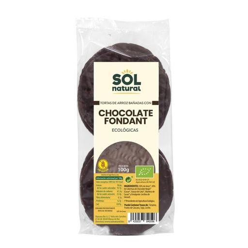 [2020210] TORTITAS DE ARROZ CON CHOCOLATE FONDANT Sol Natural (100 gr)