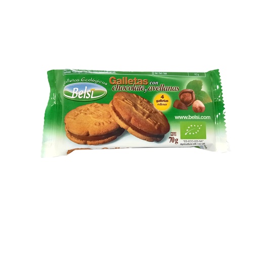 [3070030] GALLETAS RELLENAS DE CHOCOLATE Y AVELLANAS ( 70 gr)