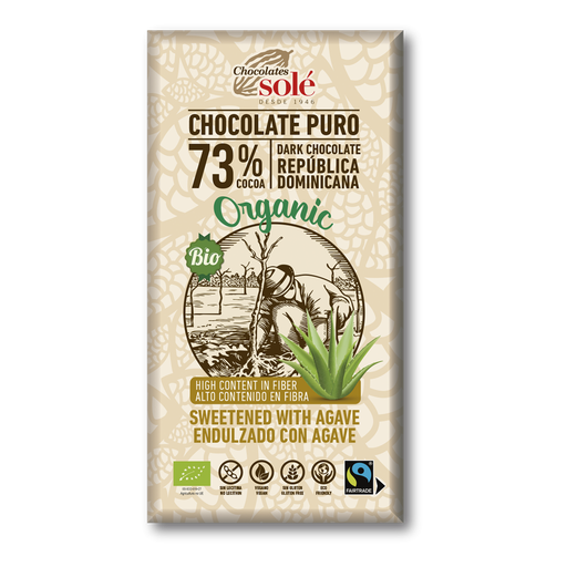 [2051140a] CHOCOLATE 73 % CON AGAVE Sole (100 gr)