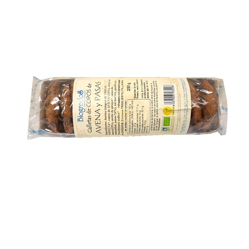 [3070016] GALLETAS DE COPOS DE AVENA Y PASAS Biogredos (250 gr)