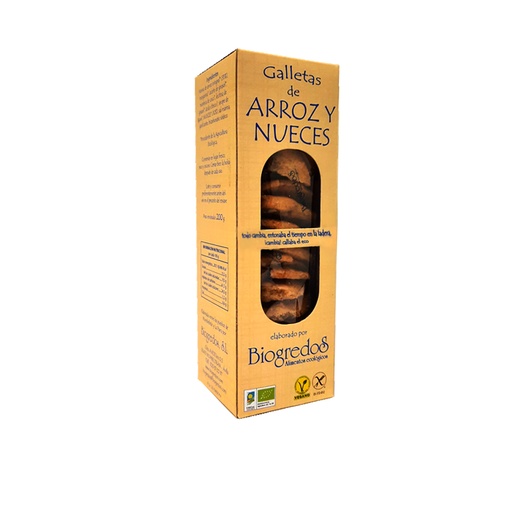 [3070020] GALLETAS DE ARROZ Y NUECES Biogredos (200 gr)