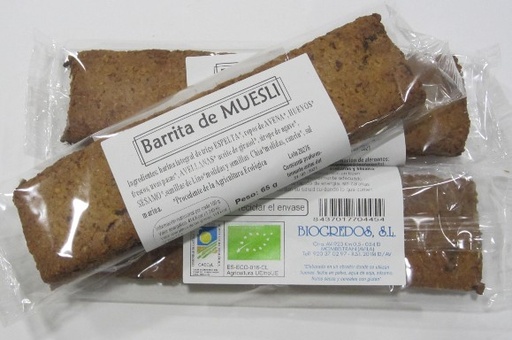 [2020052] BARRITA DE MUESLI Biogredos (65 g) Cad. 3/10