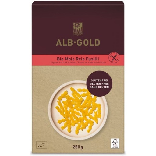 [2080205] ESPIRALES DE MAIZ Y ARROZ SIN GLUTEN Alb-Gold (250 gr)