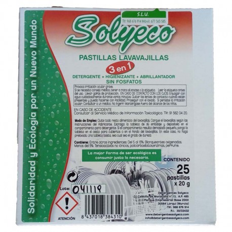 [3050143] LAVAVAJILLAS  AUTOMATICA EN GEL Solyeco (1 L)