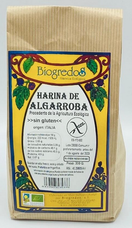 [2051184] HARINA DE ALGARROBA SIN GLUTEN Biogredos (350 g) Cad. 13/10