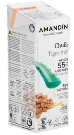 [2092090] HORCHATA DE CHUFA CON AGAVE Amandin (1 L) Cad 23/7